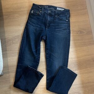 AG Mari Crop Dark Blue Denim Jeans